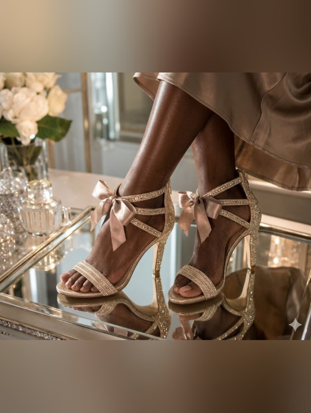 Sexy Gold Wedding Guest 10 Bling Formal Rinestone Sparkling Events Sandals New